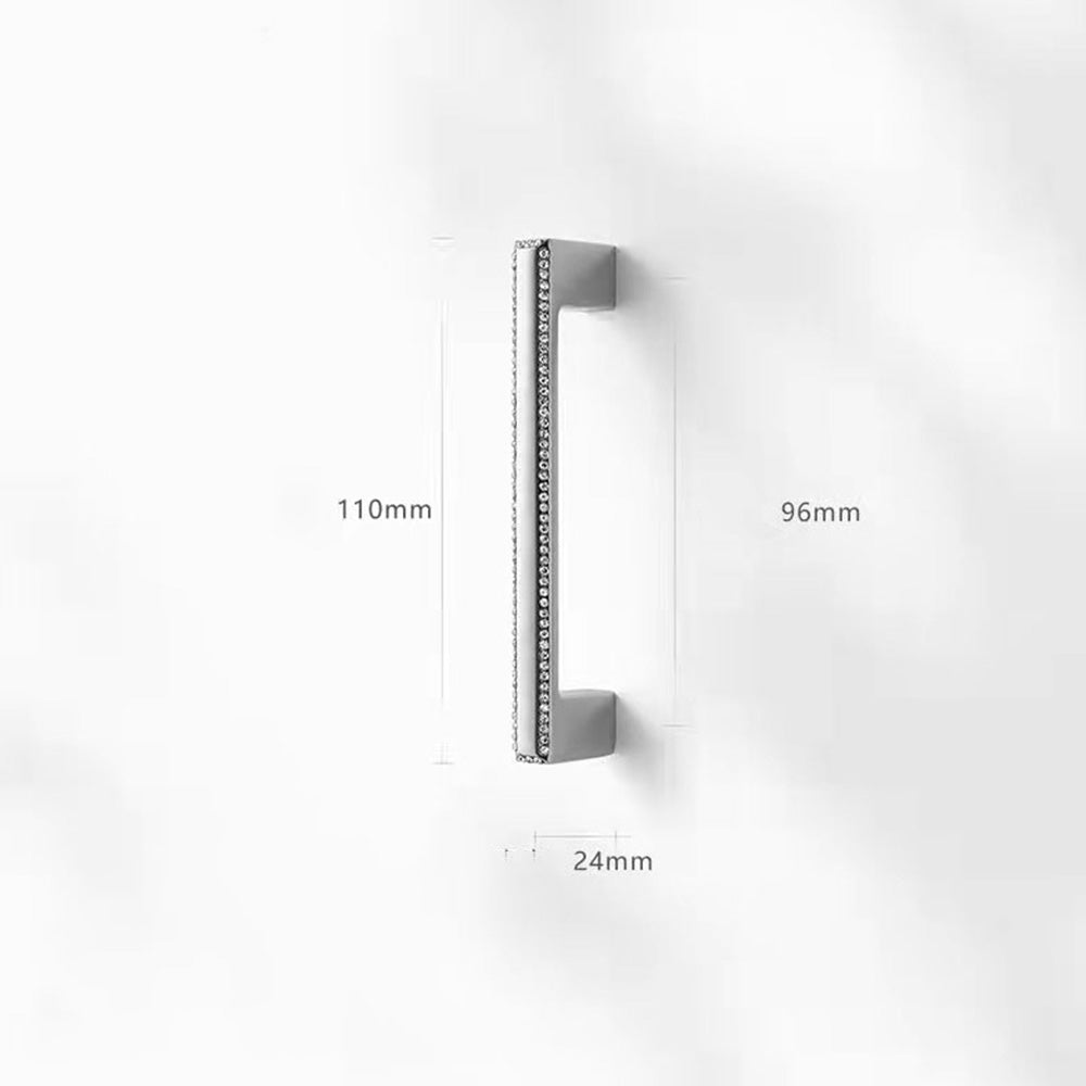Classic Crystal-Edged D Cupboard Handles & Knobs