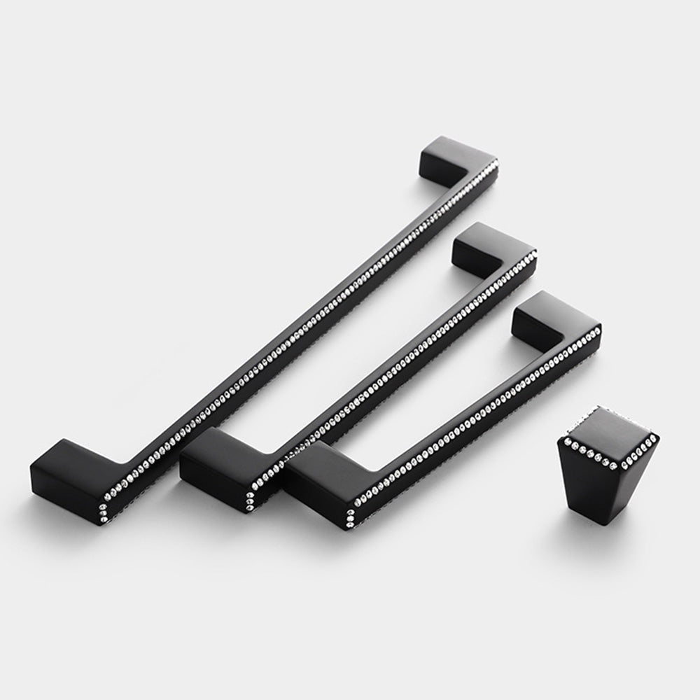 Classic Crystal-Edged D Cupboard Handles & Knobs