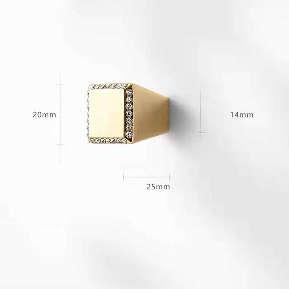 Classic Crystal-Edged D Cupboard Handles & Knobs