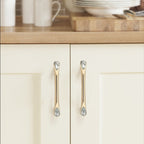 Classic Crystal-Set Bar Cupboard Handles & Knobs