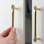 Classic Crystal-Set Bar Cupboard Handles & Knobs