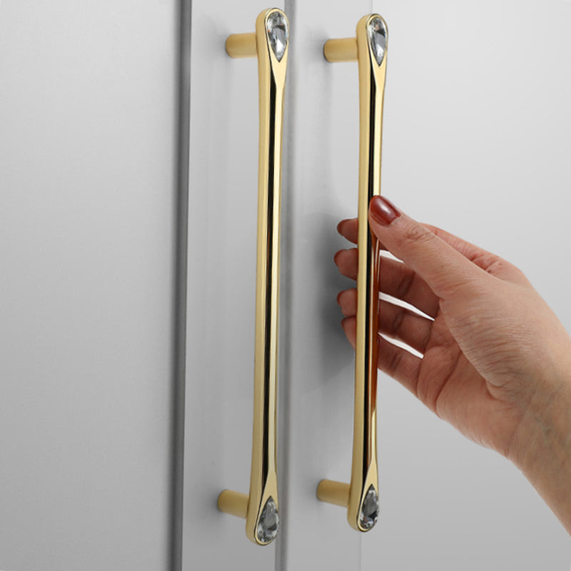 Classic Crystal-Set Bar Cupboard Handles & Knobs