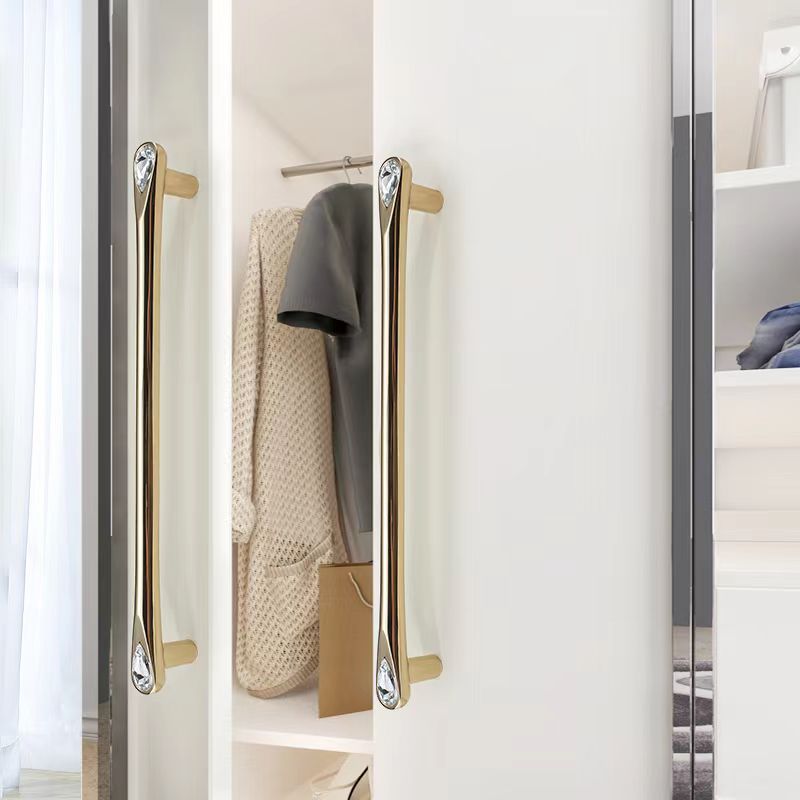 Classic Crystal-Set Bar Cupboard Handles & Knobs