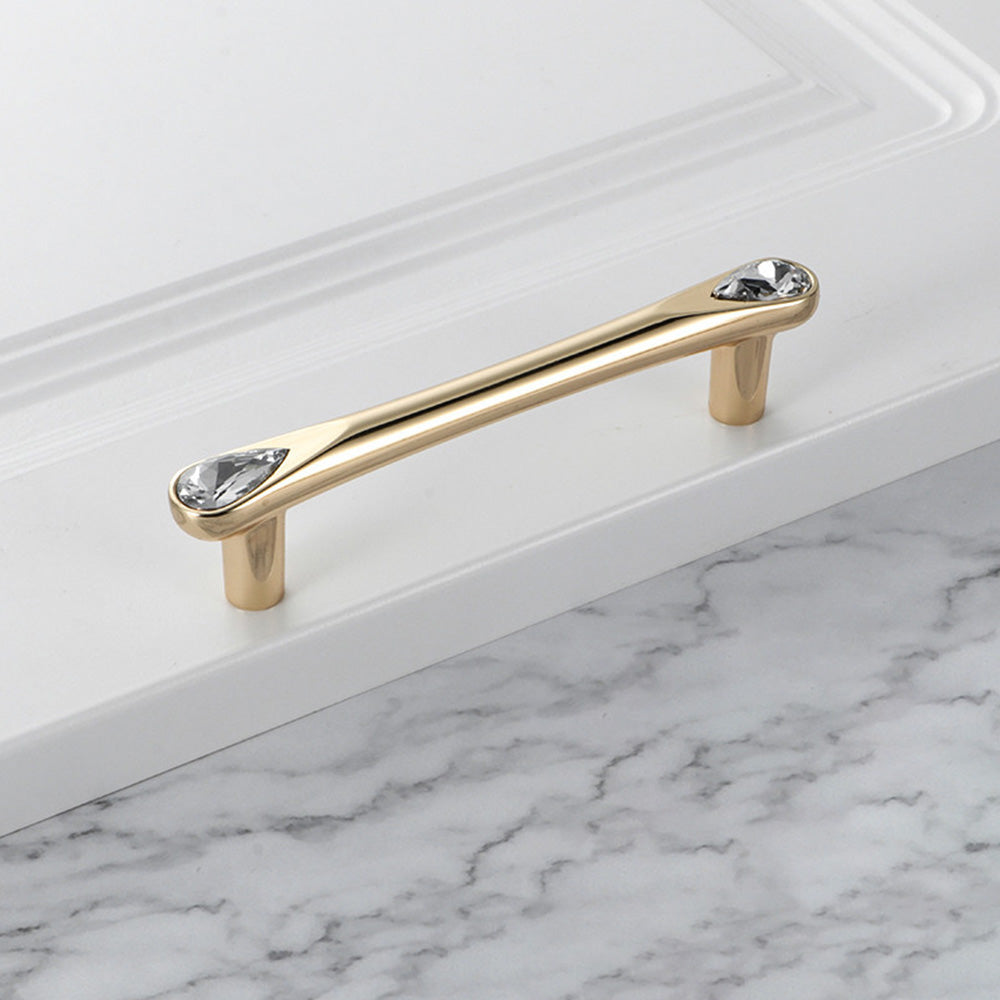 Classic Crystal-Set Bar Cupboard Handles & Knobs