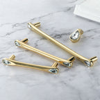 Classic Crystal-Set Bar Cupboard Handles & Knobs