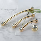 Classic Crystal-Set Bar Cupboard Handles & Knobs