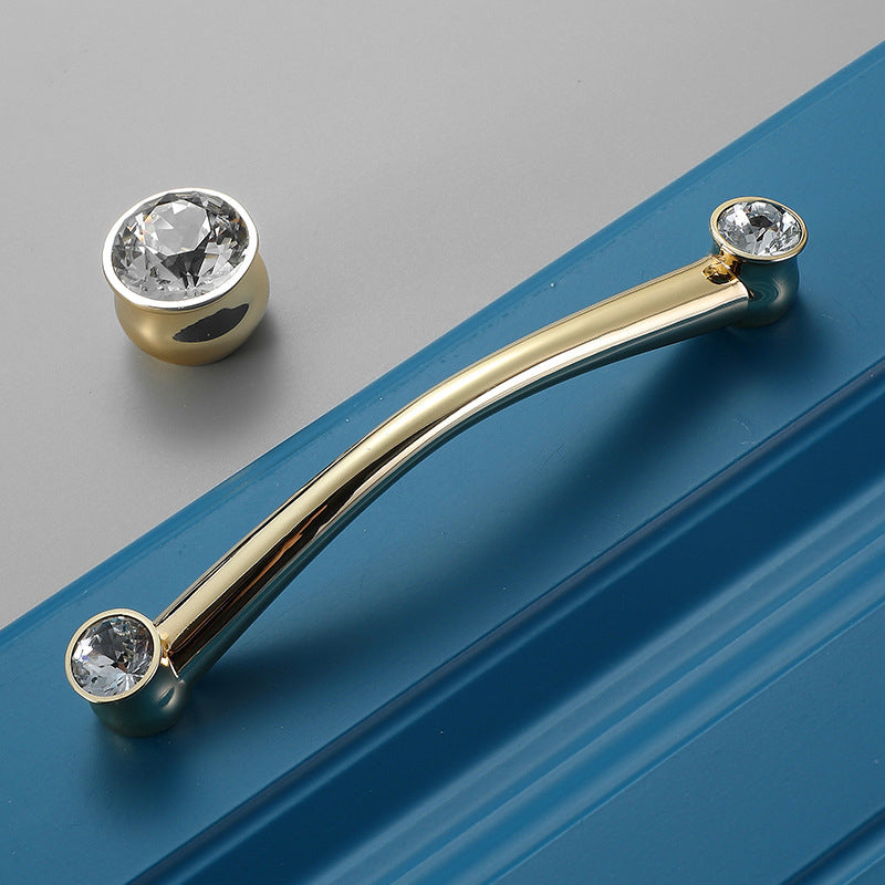 Classic Crystal-Set Bar Cupboard Handles & Knobs