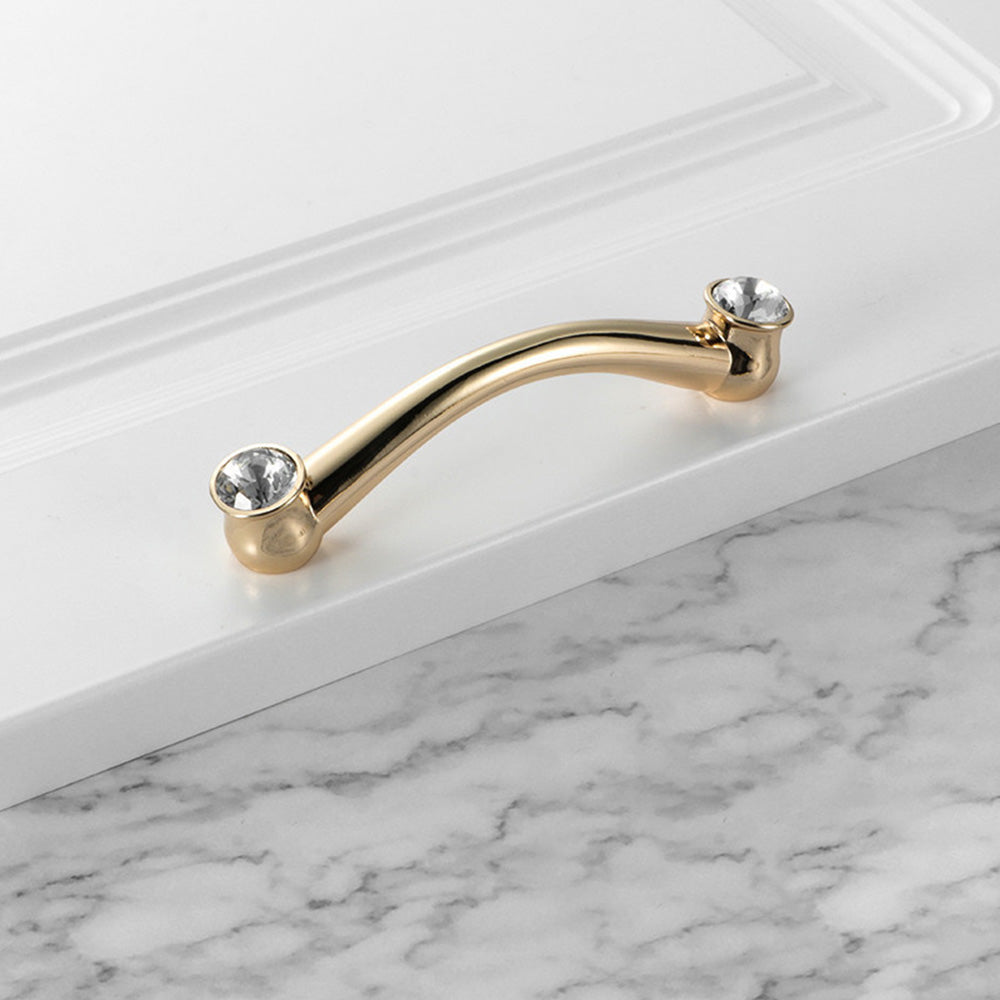 Classic Crystal-Set Bar Cupboard Handles & Knobs