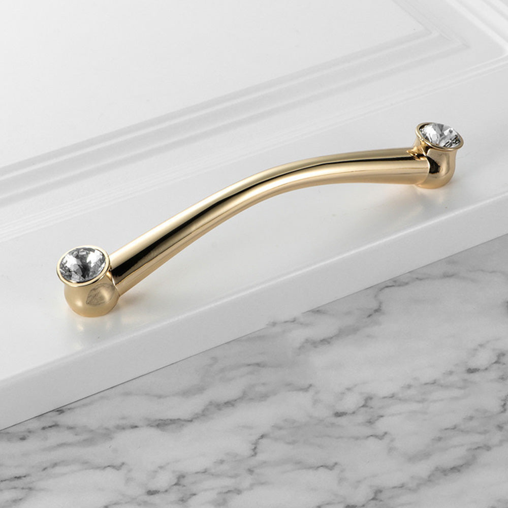 Classic Crystal-Set Bar Cupboard Handles & Knobs