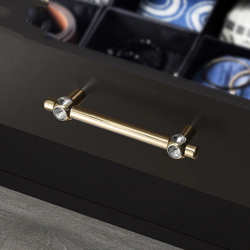 Classic Crystal-Set Bar Cupboard Handles & Knobs