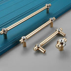Classic Crystal-Set Bar Cupboard Handles & Knobs