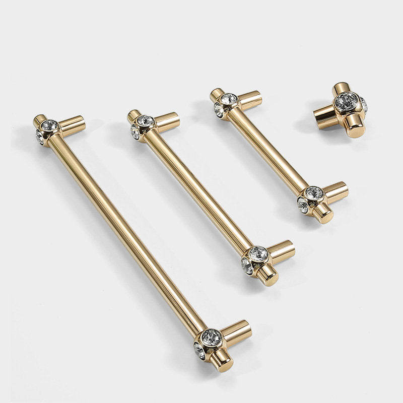Classic Crystal-Set Bar Cupboard Handles & Knobs