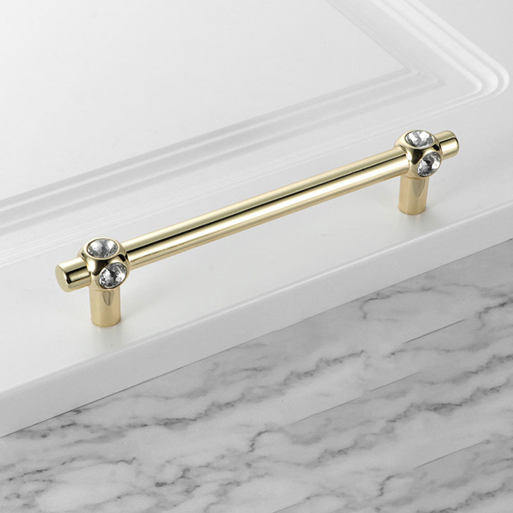 Classic Crystal-Set Bar Cupboard Handles & Knobs