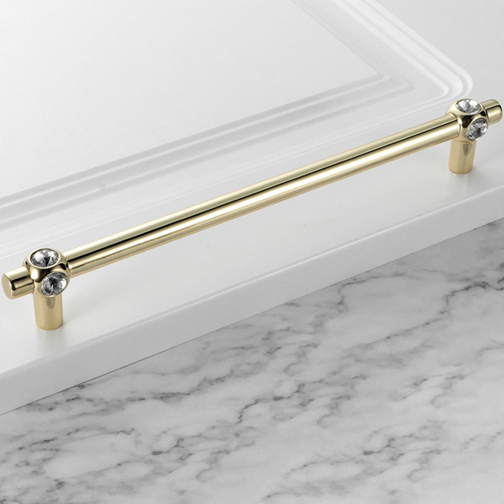 Classic Crystal-Set Bar Cupboard Handles & Knobs