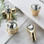 Classic Crystal-Set Bar Cupboard Handles & Knobs