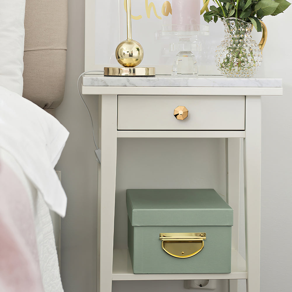Classic Faceted Gold Cupboard D Handles & Octagonal Knobs