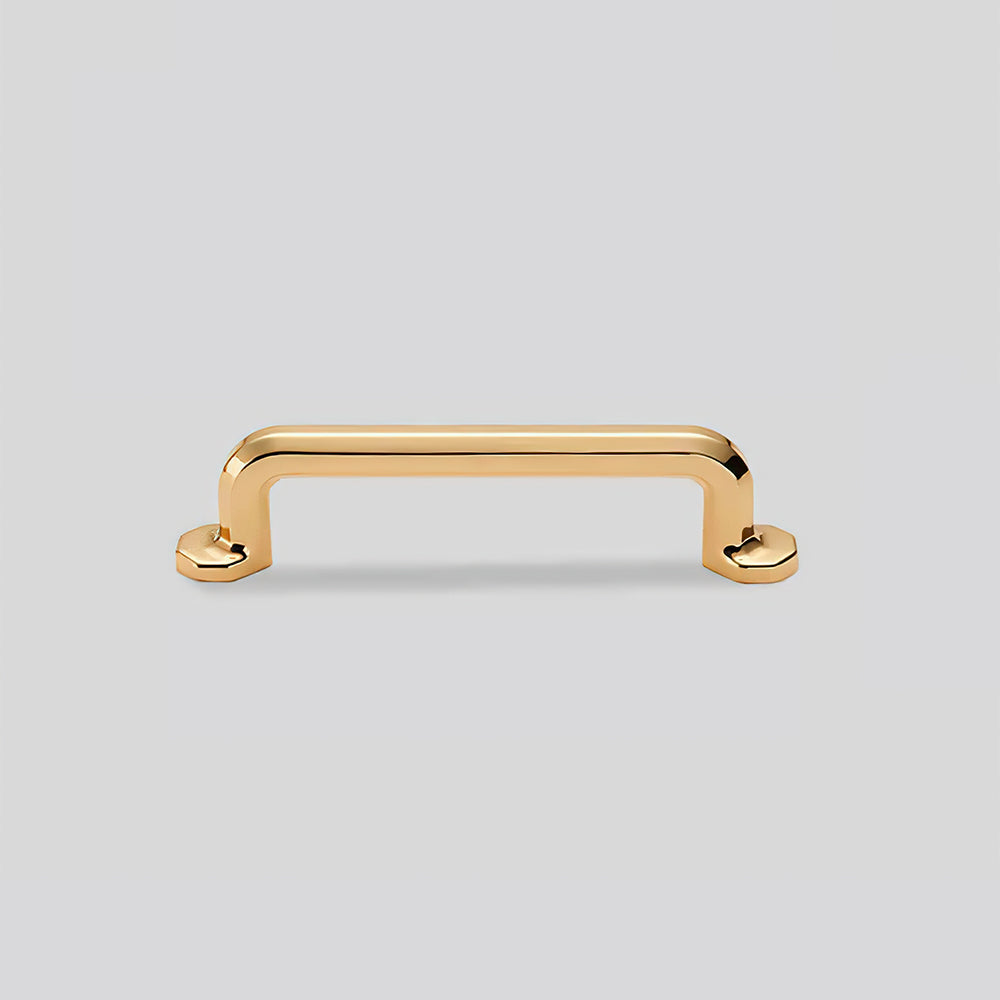 Classic Faceted Gold Cupboard D Handles & Octagonal Knobs