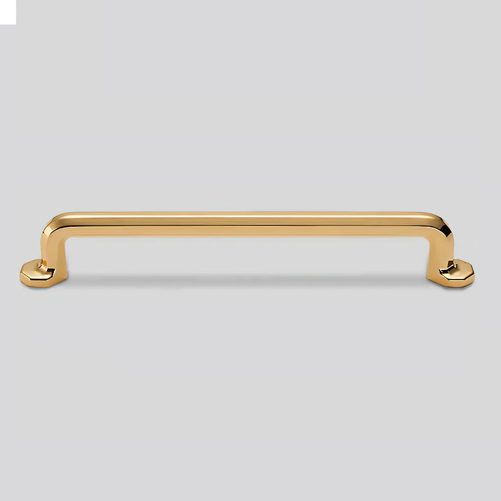Classic Faceted Gold Cupboard D Handles & Octagonal Knobs