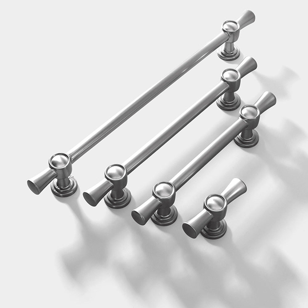 Classic Flared-End Brass T-Bar Drawer Handles & Knobs