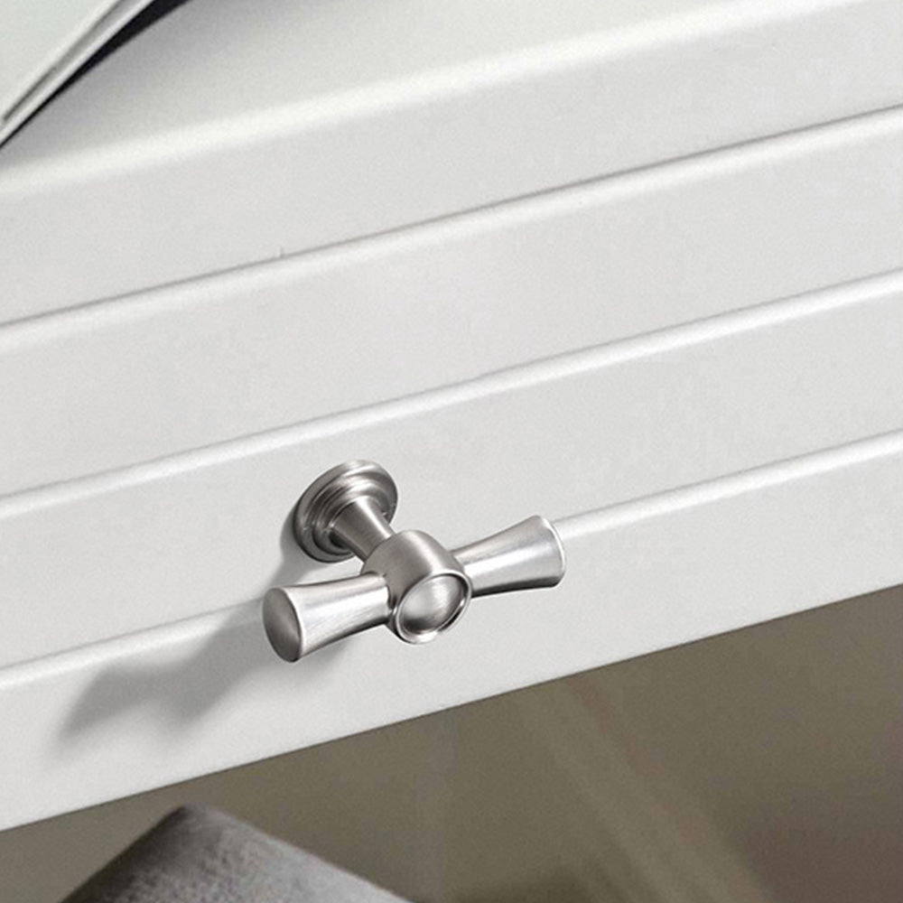 Classic Flared-End Brass T-Bar Drawer Handles & Knobs