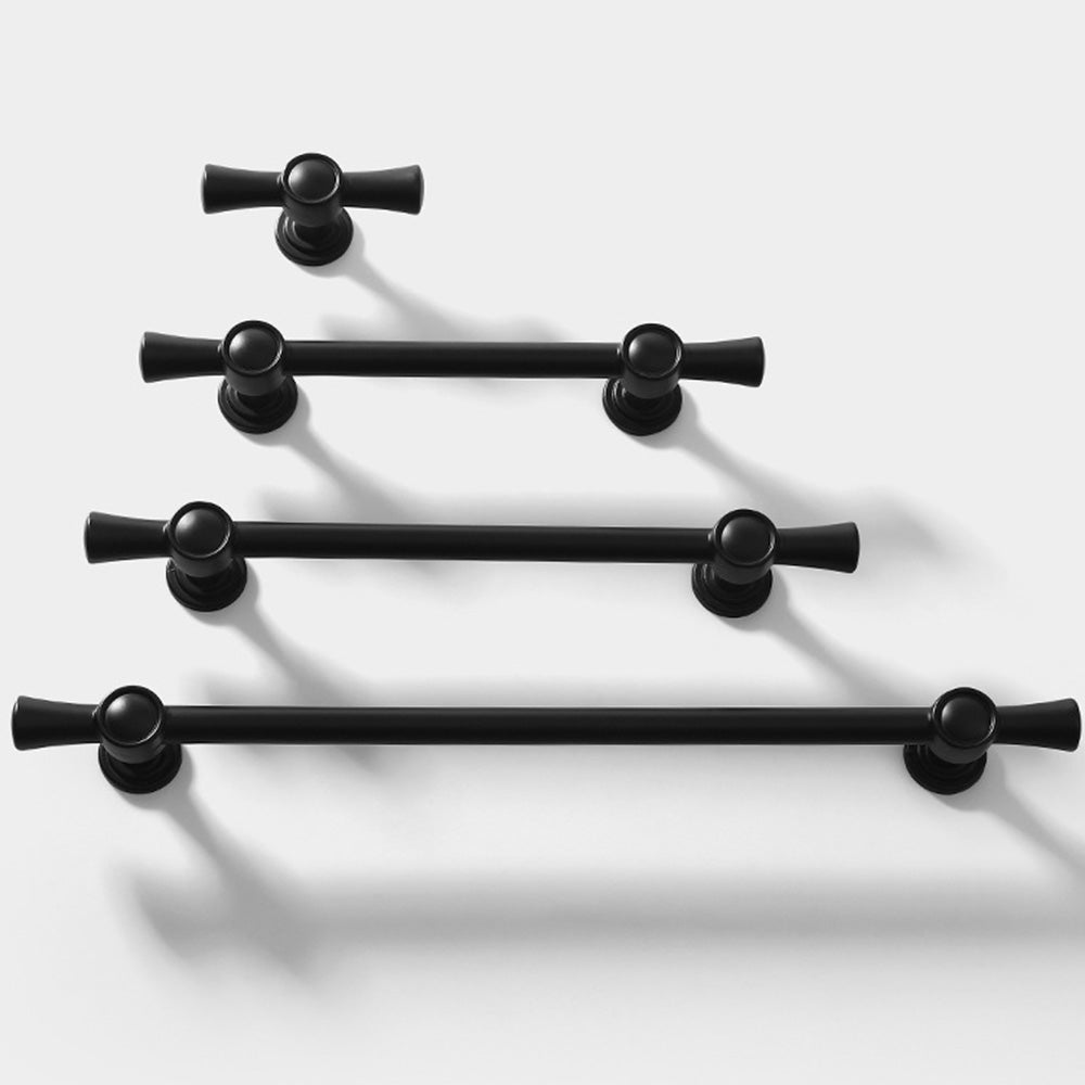 Classic Flared-End Brass T-Bar Drawer Handles & Knobs