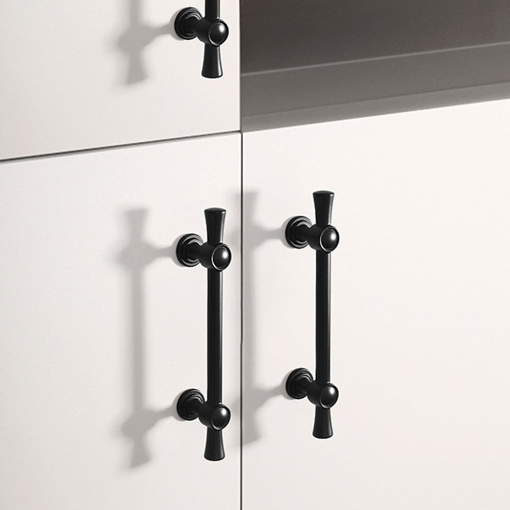 Classic Flared-End Brass T-Bar Drawer Handles & Knobs