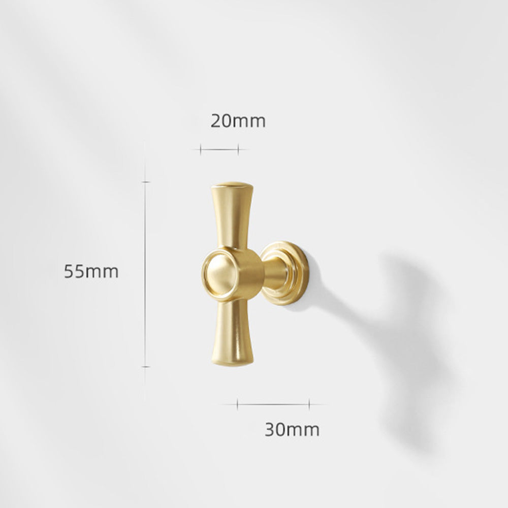 Classic Flared-End Brass T-Bar Drawer Handles & Knobs