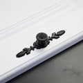 Classic Floral Cupboard Knobs with Leaf Backplate