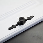 Classic Floral Cupboard Knobs with Leaf Backplate
