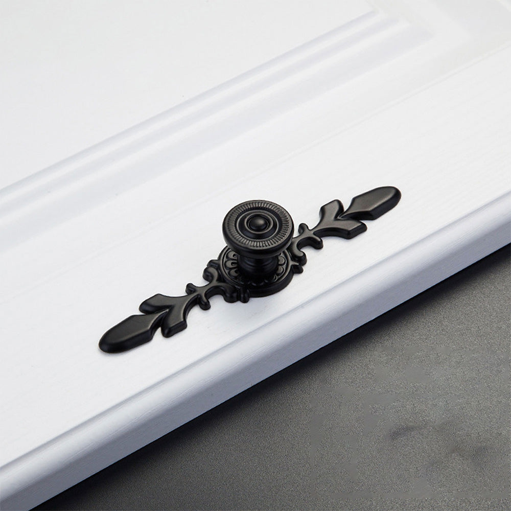 Classic Floral Cupboard Knobs with Leaf Backplate