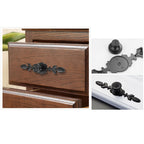 Classic Floral Cupboard Knobs with Leaf Backplate