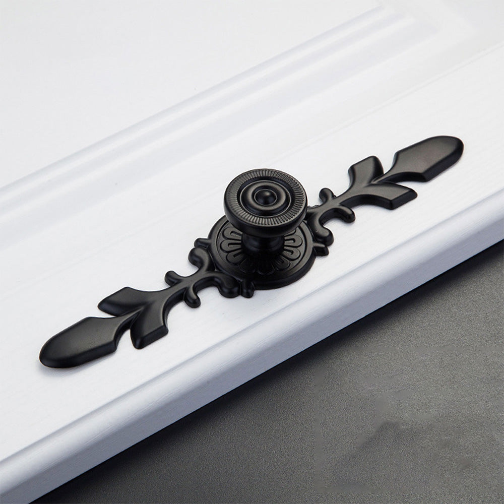 Classic Floral Cupboard Knobs with Leaf Backplate