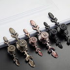 Classic Floral Cupboard Knobs with Leaf Backplate