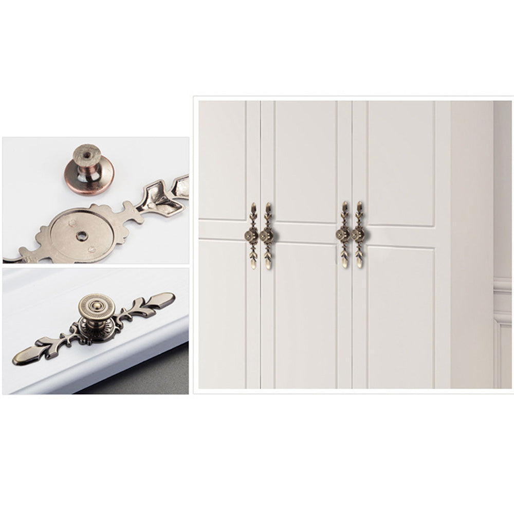 Classic Floral Cupboard Knobs with Leaf Backplate