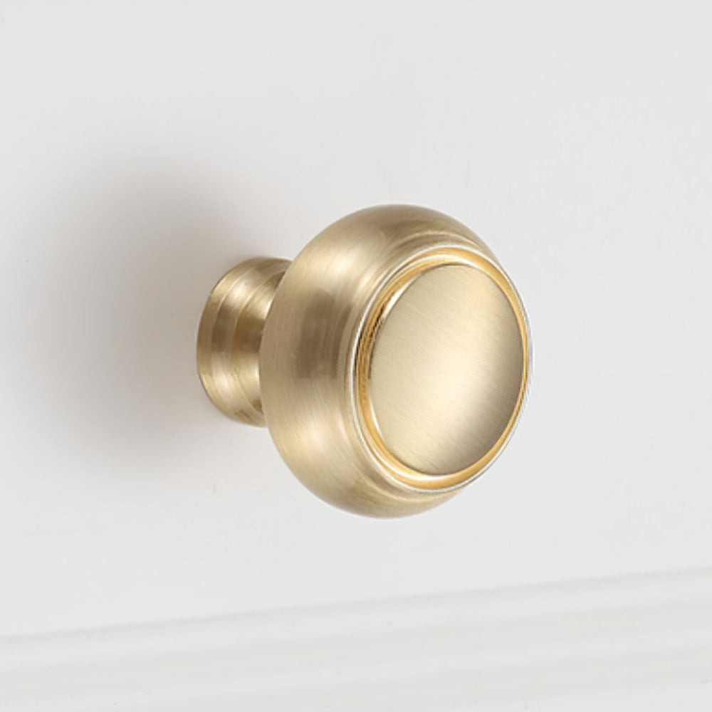 Classic French-Style Brass Wardrobe Handles with Finial Ends