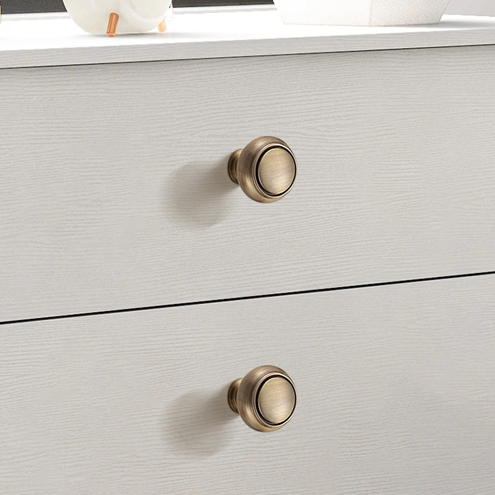 Classic French-Style Brass Wardrobe Handles with Finial Ends