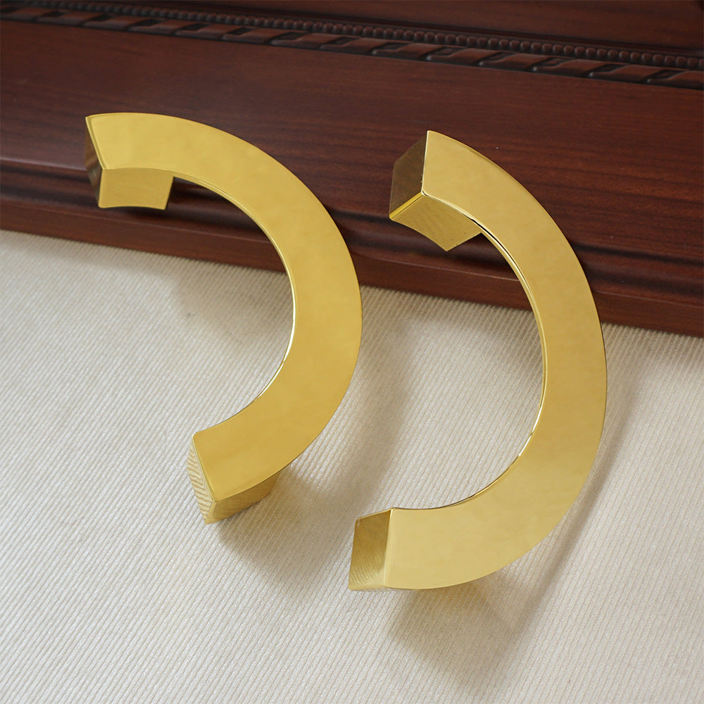 Classic Gold Semicircle Cupboard Handles