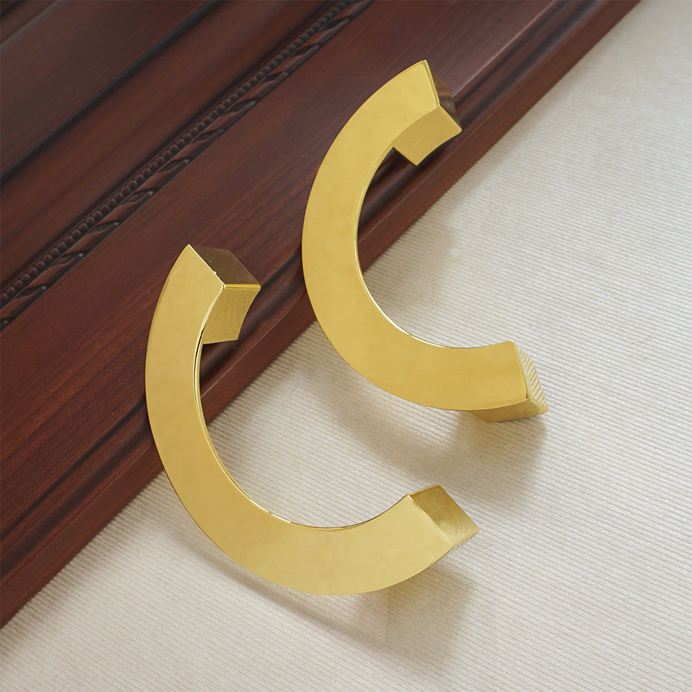 Classic Gold Semicircle Cupboard Handles