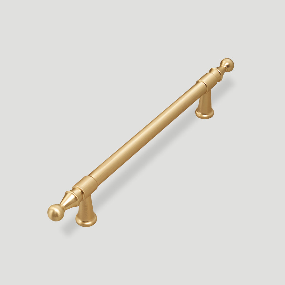 Classic Gold T-Bar Cupboard Handles with Ball Finials