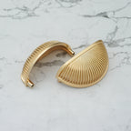Classic Half-Moon Brass Cup Handles & Square Knobs
