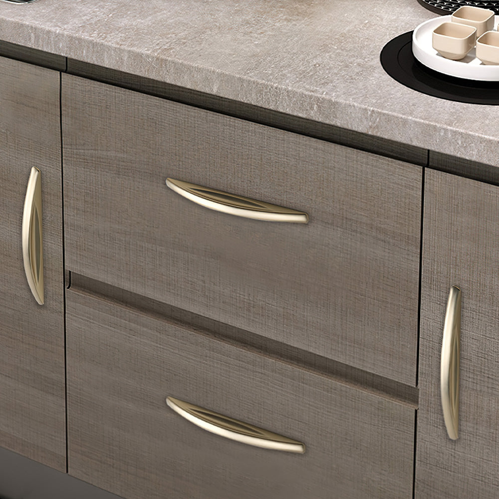 Classic Half Moon Cupboard Handles in Zinc Alloy