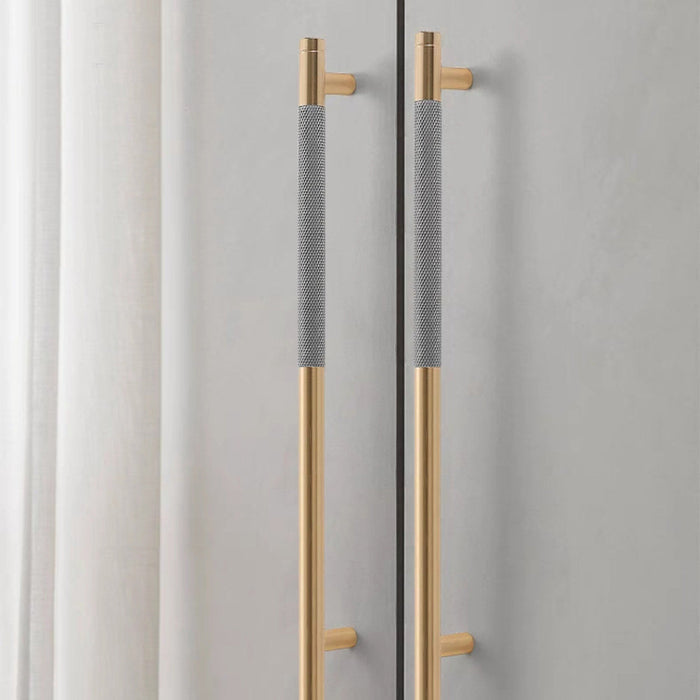 Classic Knurled Aluminium T-Bar Kitchen Cupboard Handles & Knobs