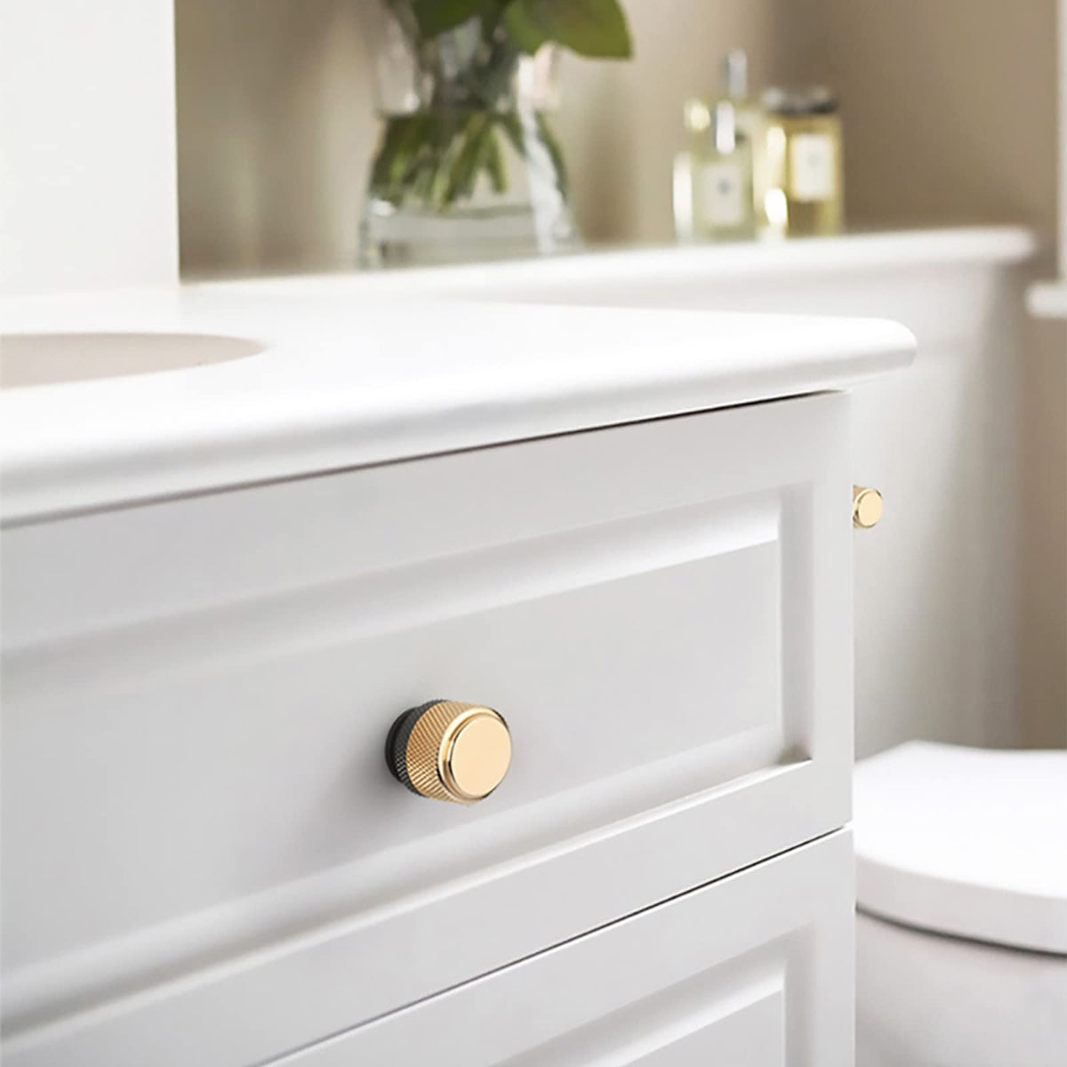 Classic Knurled Aluminium T-Bar Kitchen & Bathroom Cupboard Handles