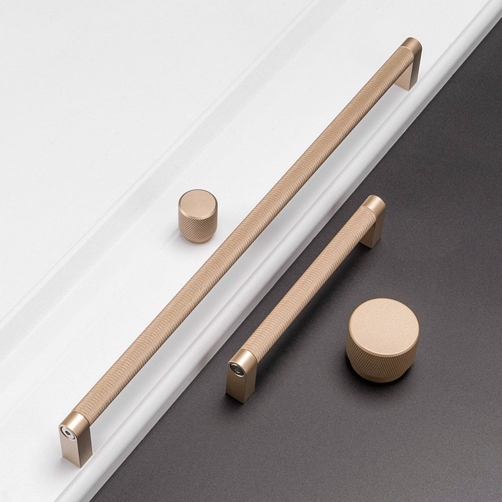 Classic Knurled Bar Cupboard Handles and Knobs