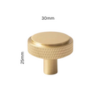 Classic Knurled Solid Brass T-Bar Cupboard Handles & Knobs
