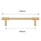 Classic Knurled Solid Brass T-Bar Cupboard Handles & Knobs