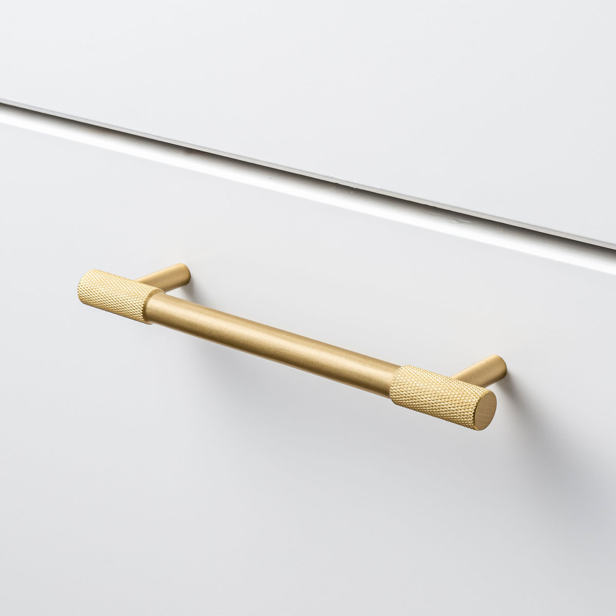 Classic Knurled Solid Brass T-Bar Cupboard Handles & Knobs