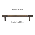 Classic Knurled Solid Brass T-Bar Cupboard Handles & Knobs