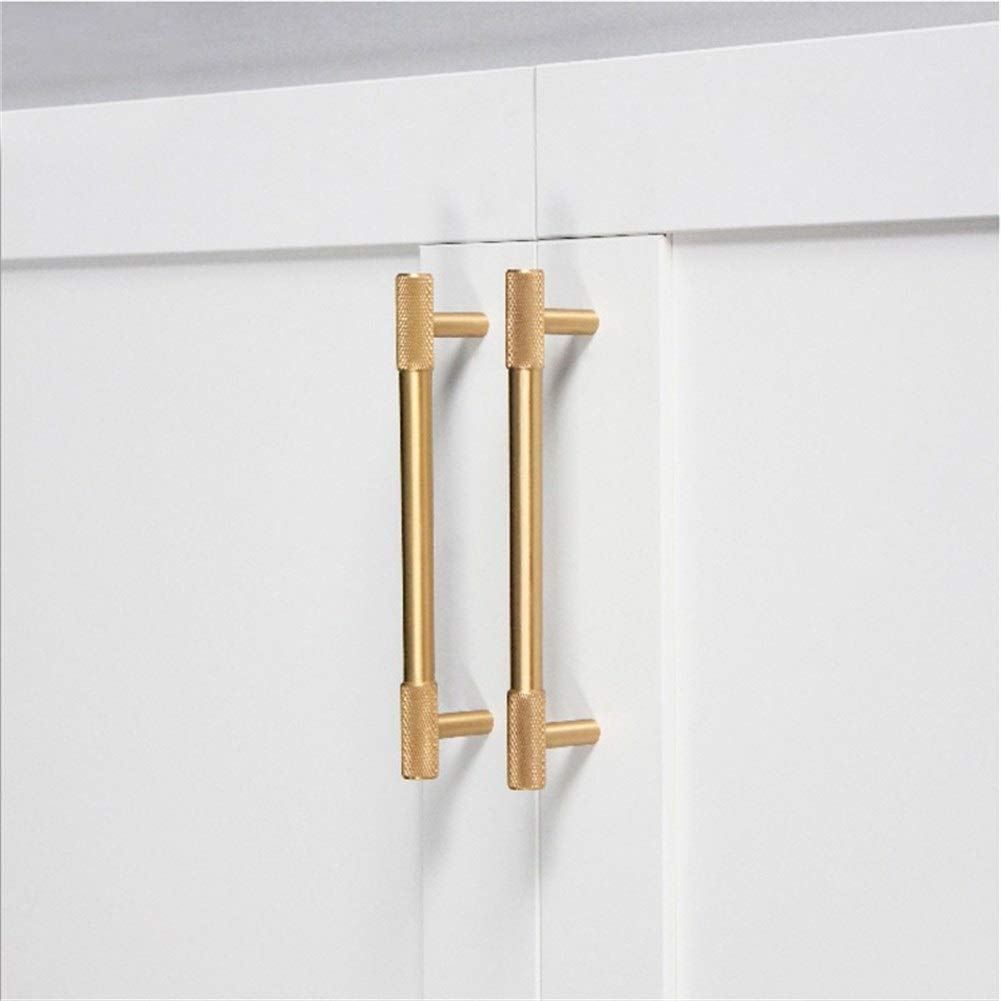 Classic Knurled Solid Brass T-Bar Cupboard Handles & Knobs