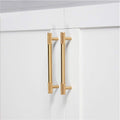 Classic Knurled Solid Brass T-Bar Cupboard Handles & Knobs
